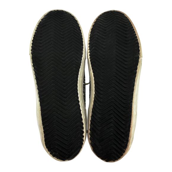 GOLDEN GOOSE Super-Star Silver Glitter Sneakers in Silver, White, & Taupe 37 - Picture 12 of 14